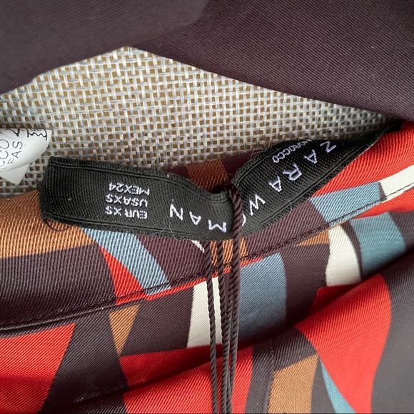 Zara geoprint pleated maxi skirt NWT - Picture 7 of 7